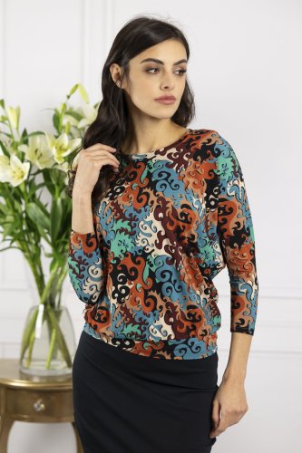 Bluzka  wiskozowa trapezowa "FLOW"