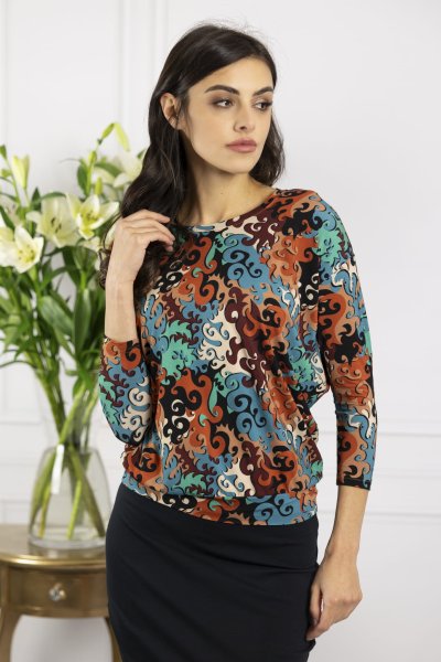 Bluzka  wiskozowa trapezowa "FLOW"