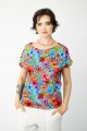 Bluzka trapezowa kolorowa krótki rękaw "POPPY dot"  