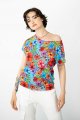 Bluzka trapezowa kolorowa krótki rękaw "POPPY dot"  