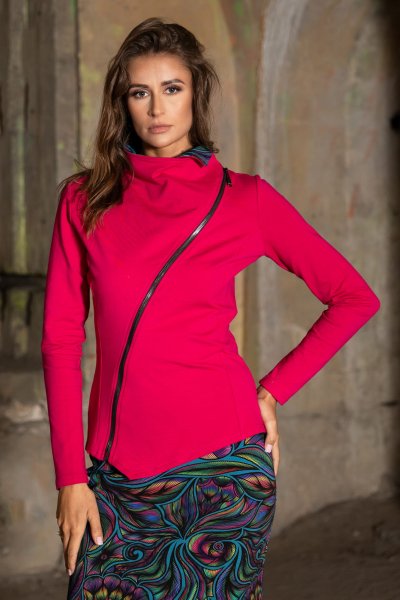 Bluza asymetryczna różowa "BLOOM"