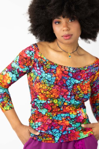 Bluzka wiskozowa z dużym dekoltem "SHINY" 