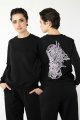 Bluza czarna z kieszeniami nierozpinana HYDRA "BLACK"  