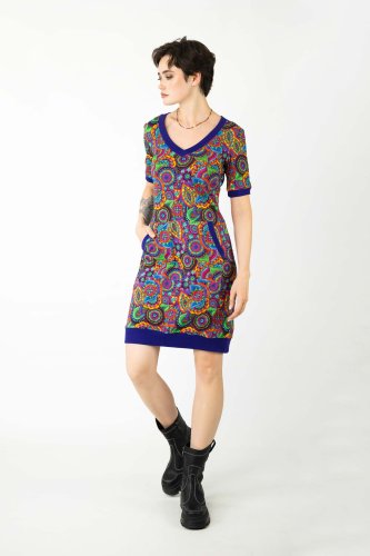 Sukienka mini sportowa dekolt V "BLISS"