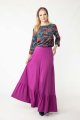 Spódnica wiskozowa długa z falbaną "BASIC"   