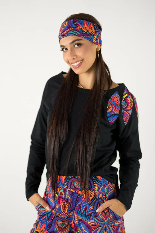 opaska i bluzka czzarna z aplikacjami kolekcja MEXICO violet marka VIPPI design (4).jpg