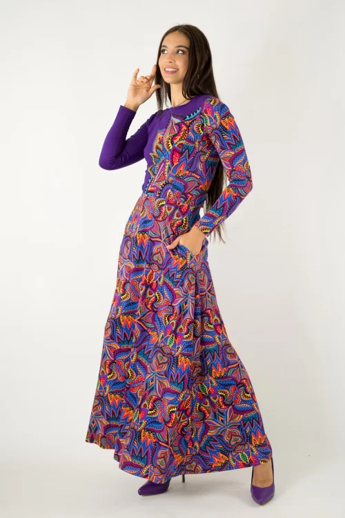 bluzka-klasyczna-z-aplikacją-na-boku-chabrowa-i-długa-spódnica-z-kieszeniami--kolekcja--MEXICO-violet-marka-VIPPI-design-2.jpg