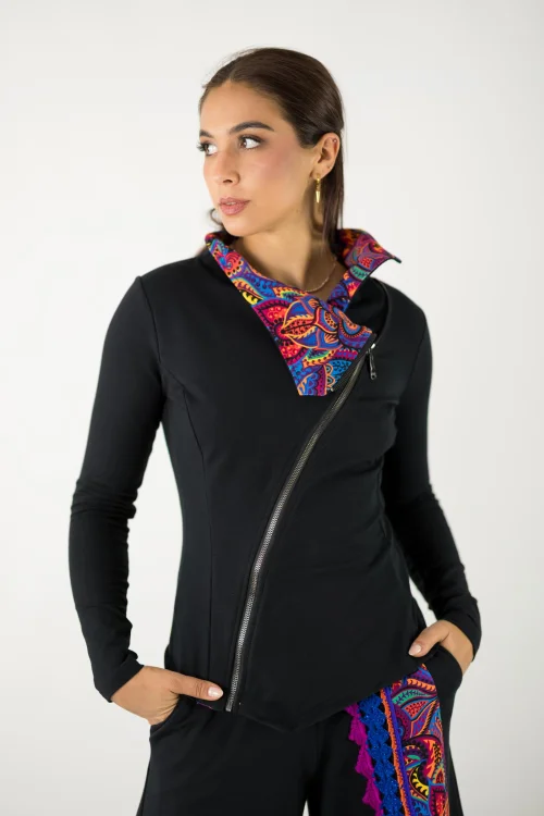 bluza czarna asymetryczna kolekcja MEXICO violet marka VIPPI design (2).jpg