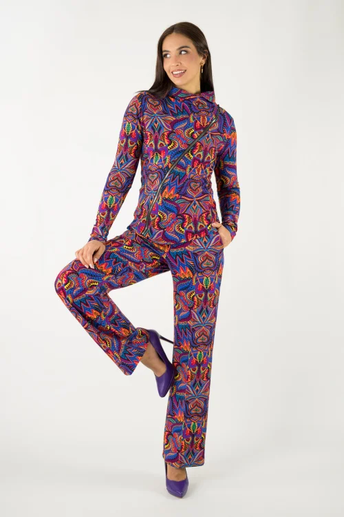 bluza kolorowa asymetryczna  i spodnie szerokie w kant kolekcja MEXICO violet marka VIPPI design (2).jpg