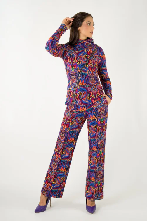 bluza kolorowa asymetryczna  i spodnie szerokie w kant kolekcja MEXICO violet marka VIPPI design (4).jpg