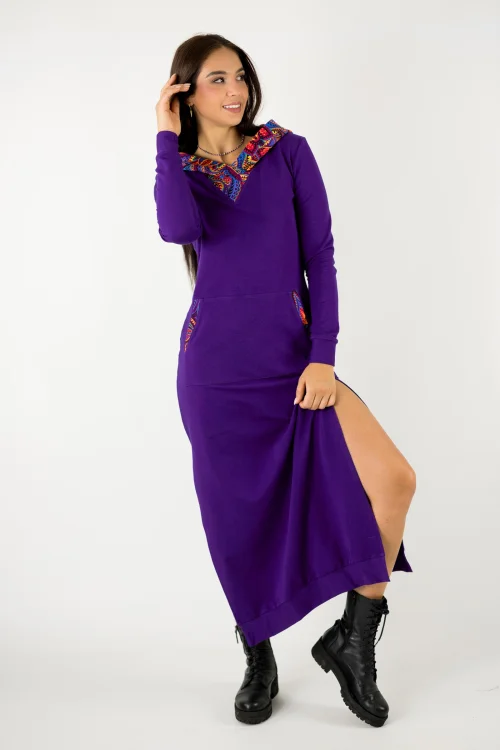 sukienka-długa-sportowa-z-kapturem-fioletowa-kolekcja-MEXICO-violet-marka-Vippi-design.jpg