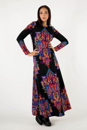 sukienka długa rozkloszowana kolekcja MEXICO violet marka VIPPI design (8).jpg