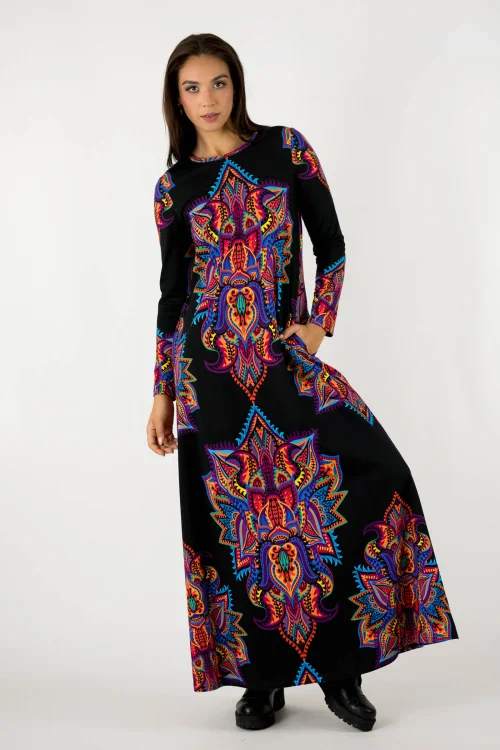 sukienka długa rozkloszowana kolekcja MEXICO violet marka VIPPI design (10).jpg