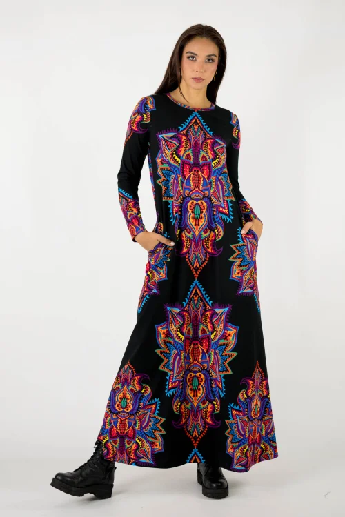 sukienka długa rozkloszowana kolekcja MEXICO violet marka VIPPI design (1).jpg