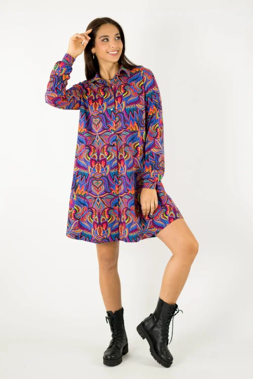 sukienka mini koszulowa kolekcja MEXICO violet marka VIPPI design (2).jpg