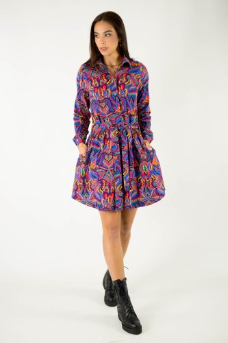 sukienka mini koszulowa kolekcja MEXICO violet marka VIPPI design (4).jpg