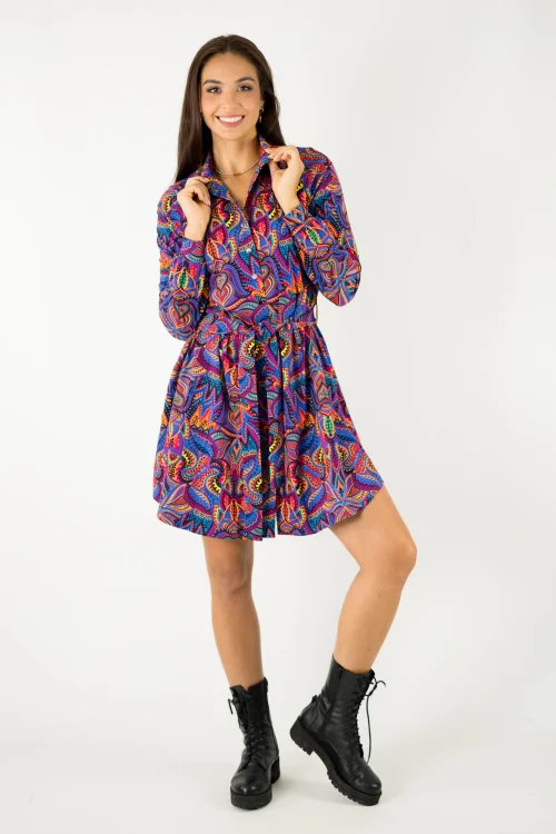 sukienka mini koszulowa kolekcja MEXICO violet marka VIPPI design (5).jpg