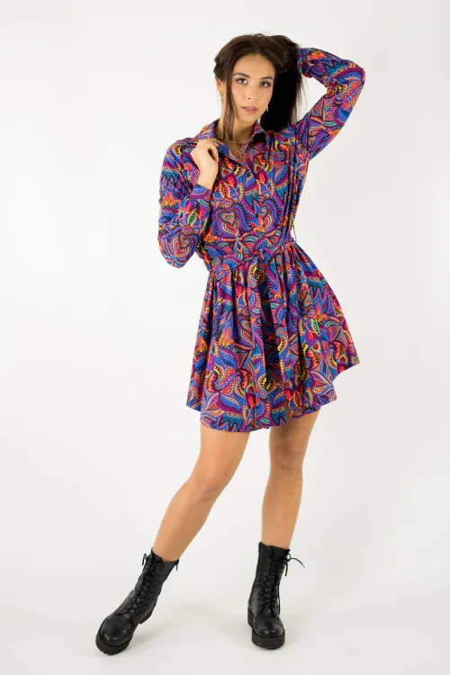 sukienka mini koszulowa kolekcja MEXICO violet marka VIPPI design (7).jpg