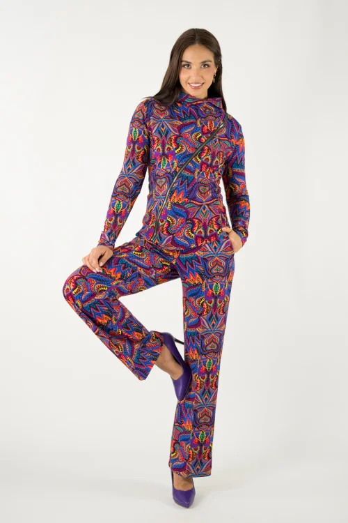 bluza kolorowa asymetryczna  i spodnie szerokie w kant kolekcja MEXICO violet marka VIPPI design (3).jpg