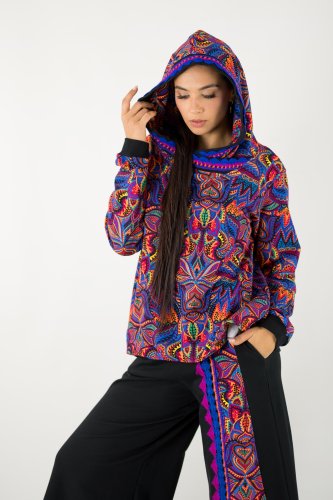 bluza luźna z kapturem  kolekcja MEXICO violet marka VIPPI design (2).jpg