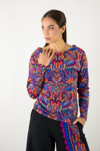 bluzka kolorowa trapezowa kolekcja MEXICO violet marka VIPPI design (2).jpg