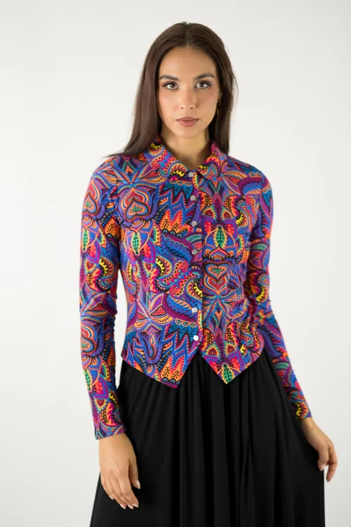 bluzka kolorowa z kołnierzykiem kolekcja MEXICO violet marka VIPPI design- (2).jpg