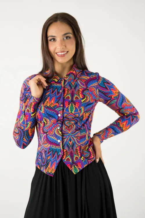 bluzka kolorowa z kołnierzykiem kolekcja MEXICO violet marka VIPPI design- (3).jpg