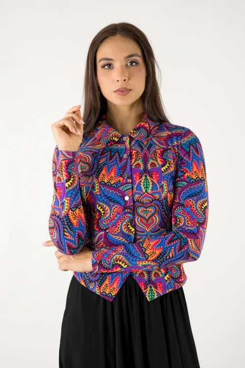 bluzka kolorowa z kołnierzykiem kolekcja MEXICO violet marka VIPPI design- (4).jpg