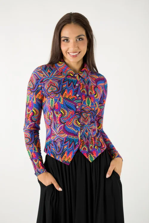 bluzka kolorowa z kołnierzykiem kolekcja MEXICO violet marka VIPPI design- (5).jpg