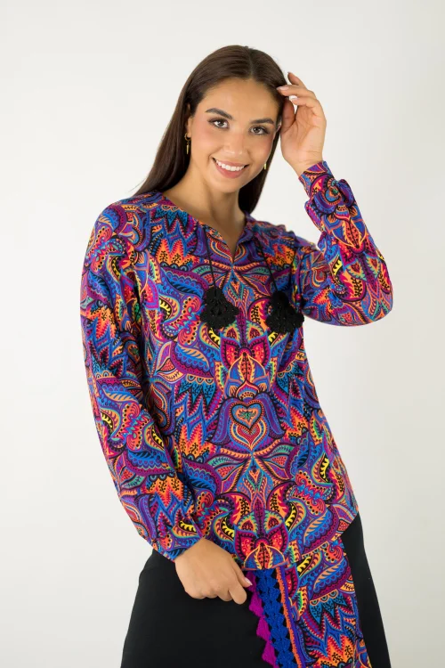 bluzka luźna z chwostami  kolekcja MEXICO violet marka VIPPI design (3).jpg