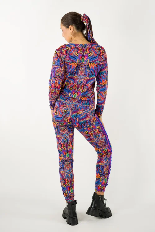bluzka trapezowa z panelem na przodzie  i spodnie z lampasami kolekcja MEXICO violet marka VIPPI design (1).jpg