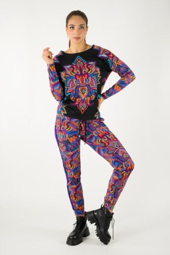 bluzka trapezowa z panelem na przodzie  i spodnie z lampasami kolekcja MEXICO violet marka VIPPI design (2).jpg