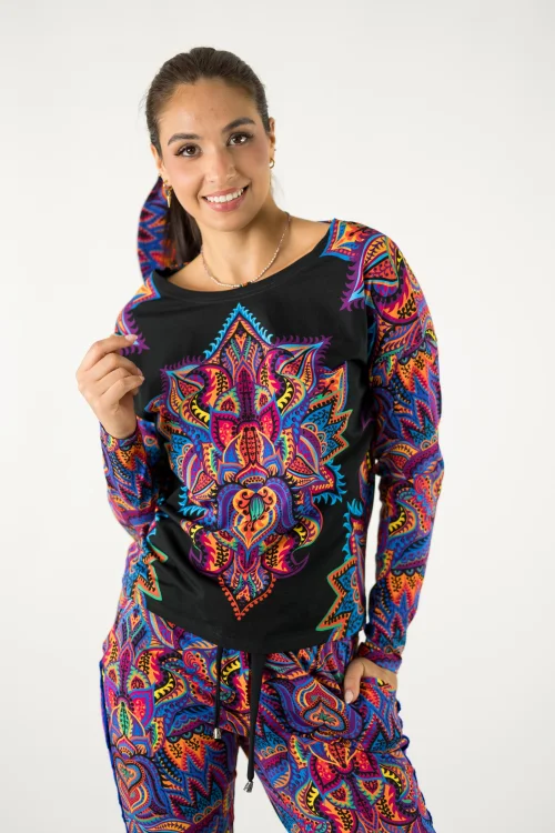 bluzka trapezowa z panelem na przodzie kolekcja MEXICO violet marka VIPPI design (1).jpg