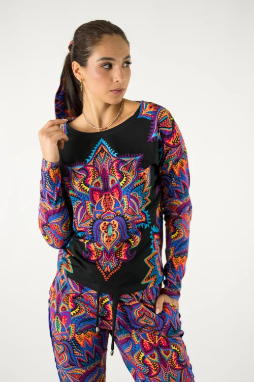 bluzka trapezowa z panelem na przodzie kolekcja MEXICO violet marka VIPPI design (3).jpg
