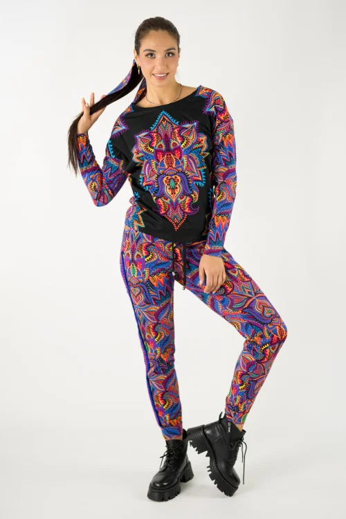 bluzka trapezowa z panelem na przodzie  i spodnie z lampasami kolekcja MEXICO violet marka VIPPI design (4).jpg