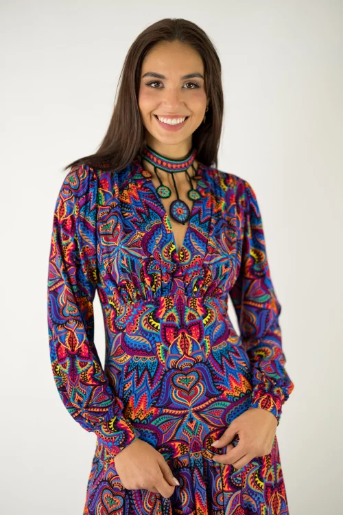 bluzka wiskozowa z marszczeniem pod biustem kolekcja MEXICO violet marka VIPPI design (2).jpg