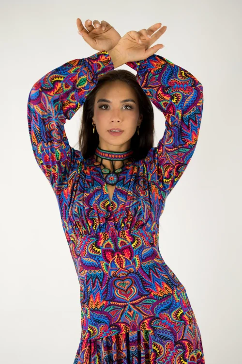 bluzka wiskozowa z marszczeniem pod biustem kolekcja MEXICO violet marka VIPPI design (5).jpg