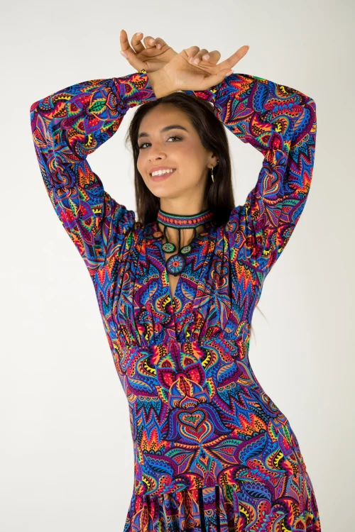 bluzka wiskozowa z marszczeniem pod biustem kolekcja MEXICO violet marka VIPPI design (6).jpg