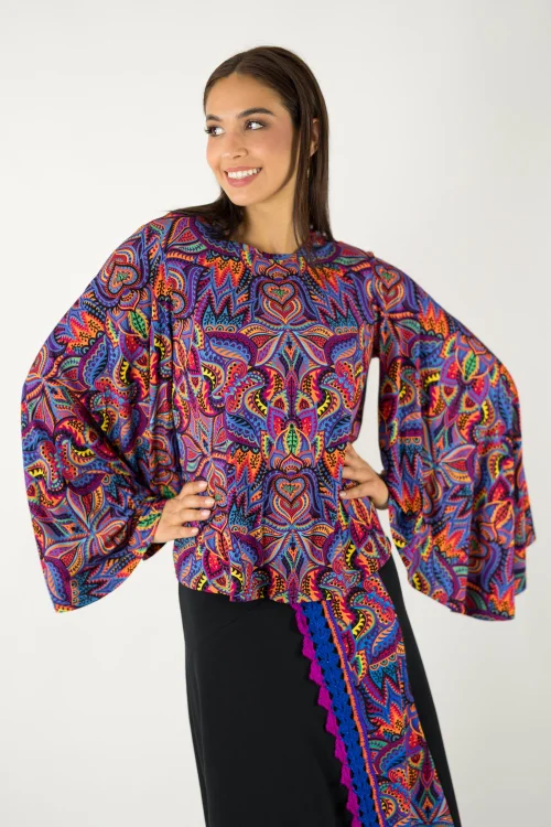 bluzka wiskozowa z rękawami szerokimi kolekcja MEXICO violet marka VIPPI design (1).jpg