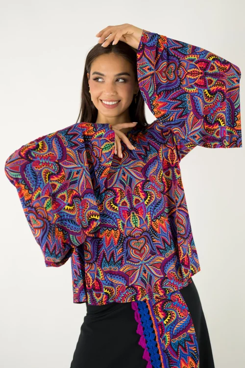 bluzka wiskozowa z rękawami szerokimi kolekcja MEXICO violet marka VIPPI design (3).jpg