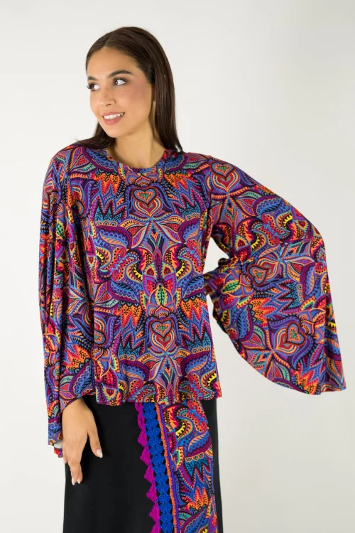 bluzka wiskozowa z rękawami szerokimi kolekcja MEXICO violet marka VIPPI design (4).jpg