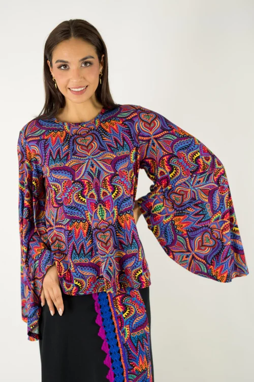 bluzka wiskozowa z rękawami szerokimi kolekcja MEXICO violet marka VIPPI design (5).jpg