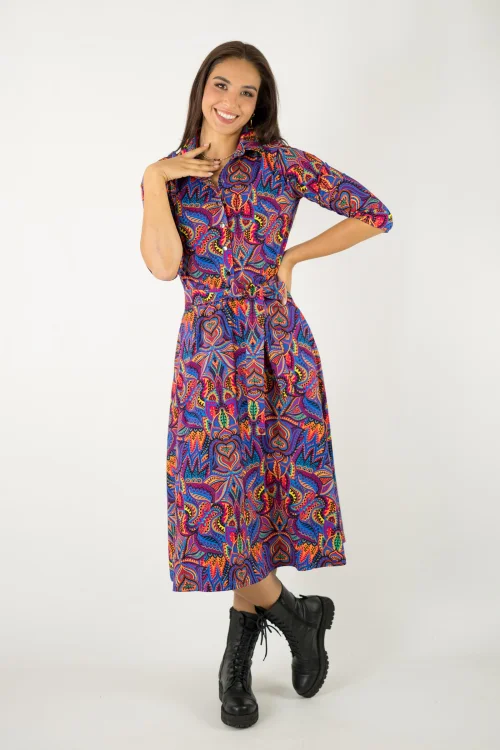sukienka midi koszulowa kolekcja MEXICO violet marka VIPPI design (5).jpg