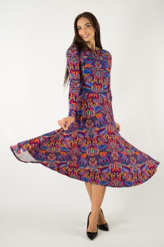 bluzka wiskozowa z wiązaniem pod szyją i spodnica wiskozowa z koła kolekcja MEXICO violet marka VIPPI design (4).jpg