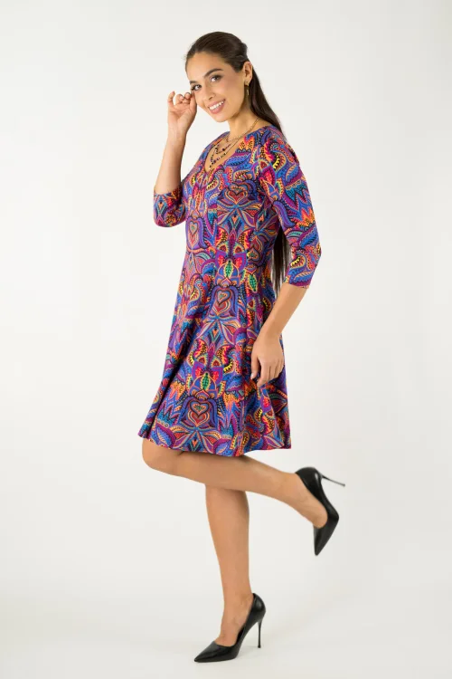 sukienka mini rozkloszowana kolekcja MEXICO violet marka VIPPI design (3).jpg