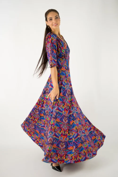 sukienka wiskozowa długa rozkloszowana kolekcja MEXICO violet marka VIPPI design (5).jpg