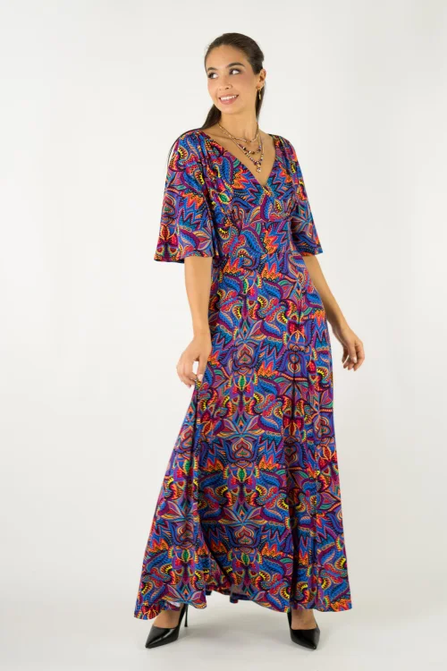sukienka wiskozowa długa rozkloszowana kolekcja MEXICO violet marka VIPPI design (7).jpg