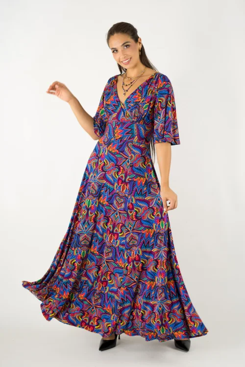 sukienka wiskozowa długa rozkloszowana kolekcja MEXICO violet marka VIPPI design (8).jpg