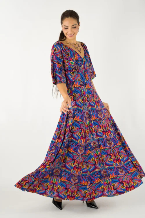 sukienka wiskozowa długa rozkloszowana kolekcja MEXICO violet marka VIPPI design (12).jpg