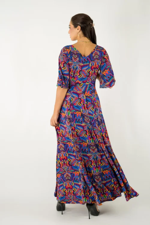 sukienka wiskozowa długa rozkloszowana kolekcja MEXICO violet marka VIPPI design (1).jpg